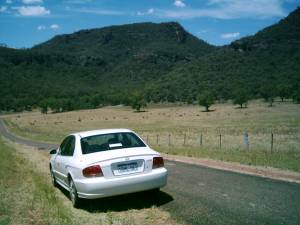 Unser Auto auf dem Weg zum Goulburne River National Park 
