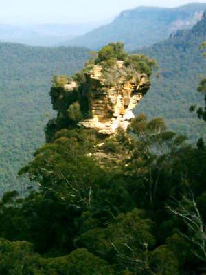 Markanter Felsen in den Blue Mountains