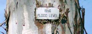 Flutmarke von 1956 in Loxton