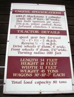 Technische Daten von Big Lizzy in Red Cliff, Australien