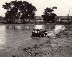 Hochwasser am inke River bei Quorn