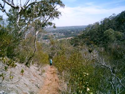 Aufstieg im Black-Hill-Conservation-Park