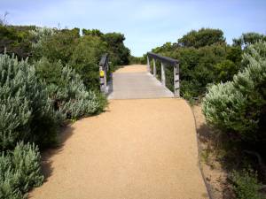 warrnambool Brücke in den Dünen