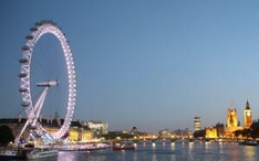 London Riesenrad im Morgengrauen