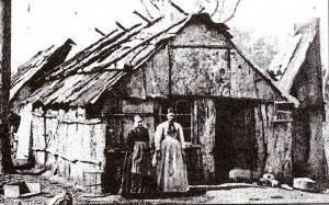 Hütte aus Baumrinde in Gulgong Australien