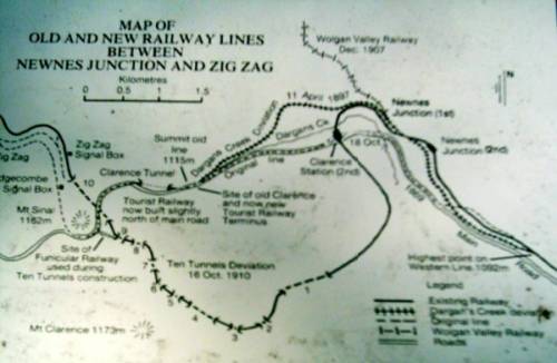 Streckenplan der Zig Zag Eisenbahn 