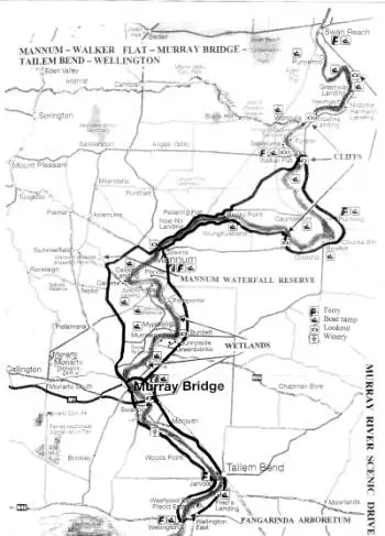 Karte der Murray River Tour