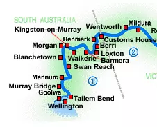 Karte des Murray Rivers