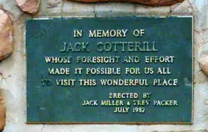 Gedenktafel für Jack Cotterill - Kings Canyon