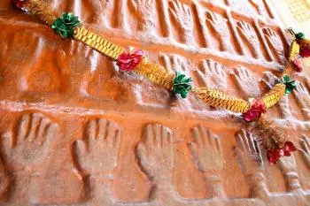 Handabdrücke der Frauen des Maharadschas