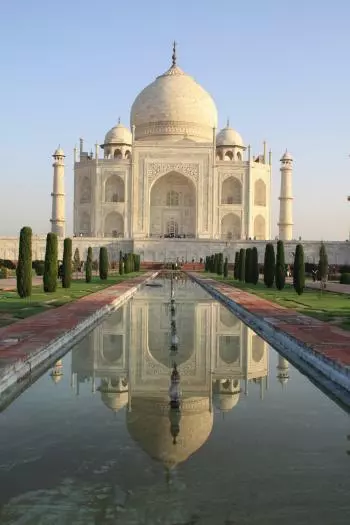 Klassisches Bild vom Taj Mahal