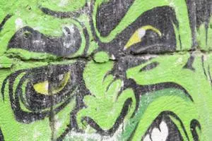 Hulk als Grafitty am Donaukanal in Wien